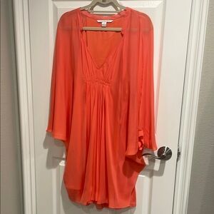 Diane Von Furstenberg Orange Maxi Dress